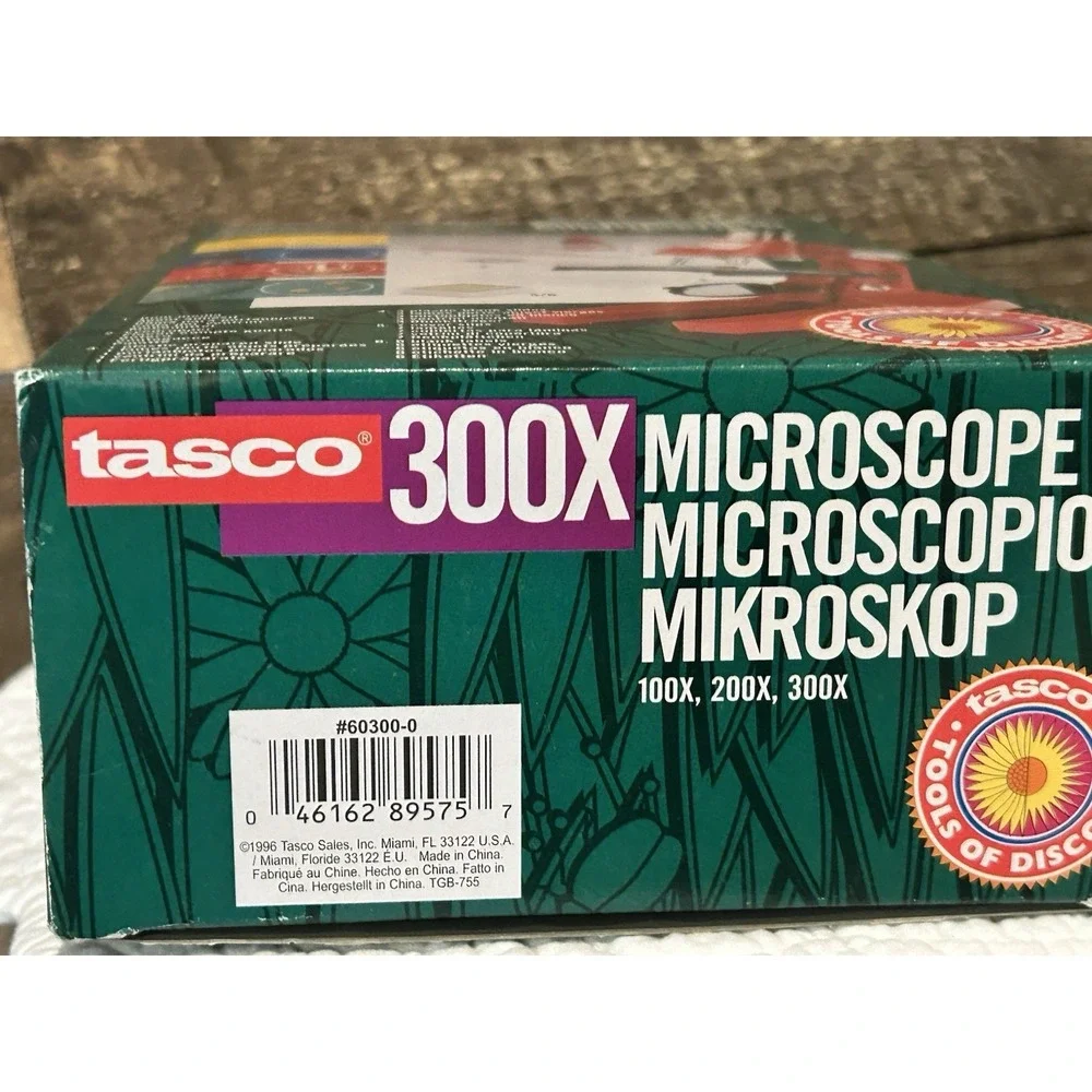 Vintage New‎ TASCO 300X Microscope Kit In Box NOS Student Kids